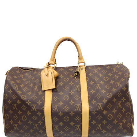 LOUIS VUITTON Keepall 45 Monogram Canvas Travel Bag Brown