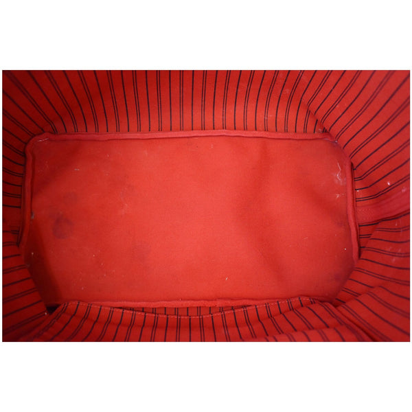 Louis Vuittton Neverfull GM Damier Ebene Shoulder Bag red interior