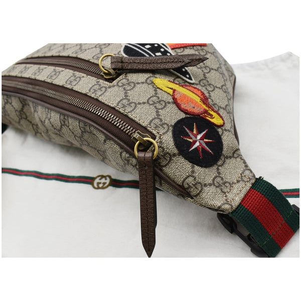 GUCCI Courrier GG Supreme Canvas Belt Waist Bum Bag Beige 529711