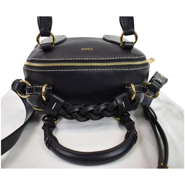 CHLOE Daria Small Classic Smooth Leather Crossbody Bag Black