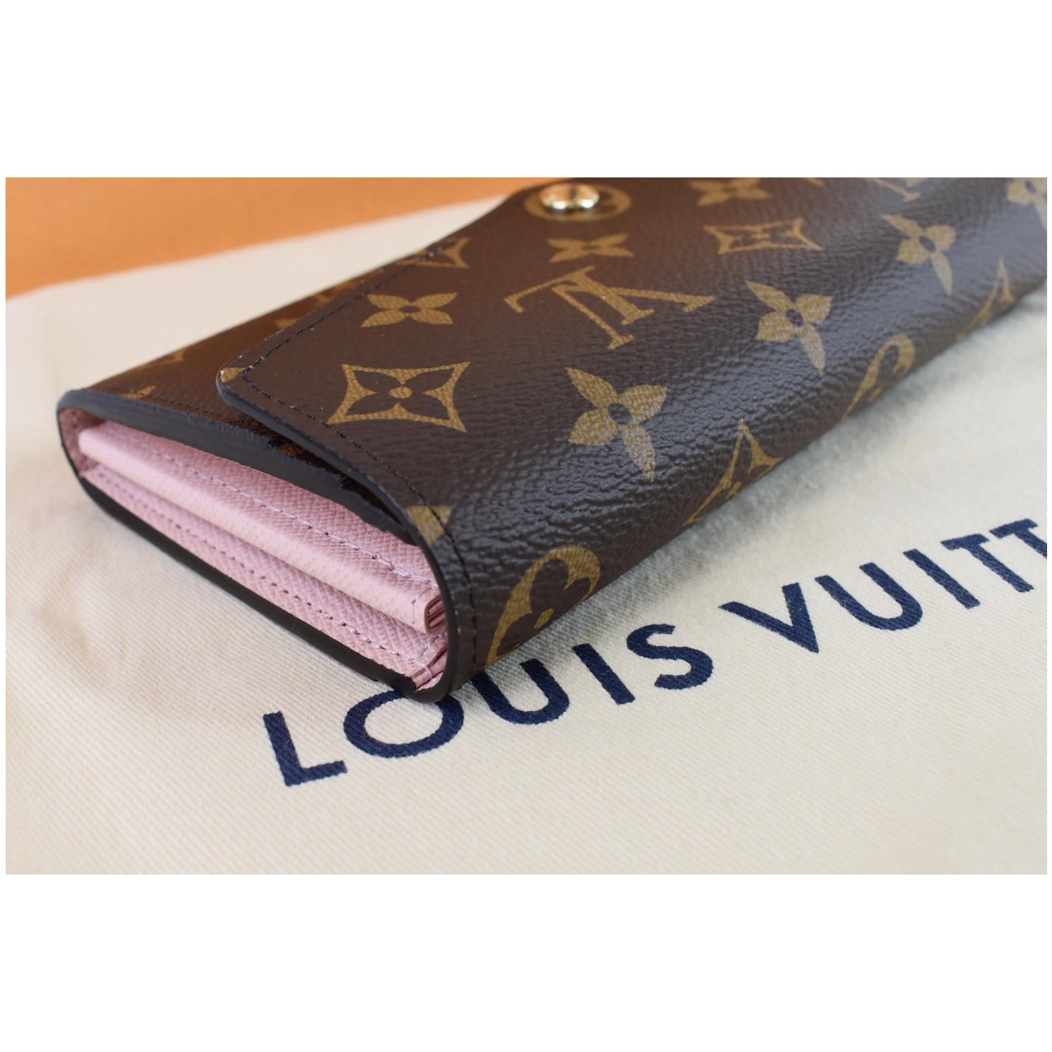 Pink Louis Vuitton Wallet Sarah Wallet NM Rose Ballerine Gold