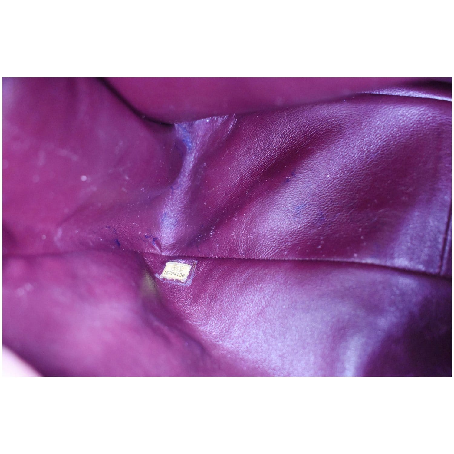 purple chanel purse caviar