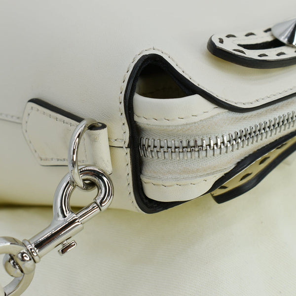 FENDI By The Way Medium Leather Boston Bag White