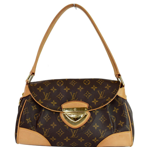 LOUIS VUITTON Beverly MM Monogram Canvas Shoulder Bag Brown