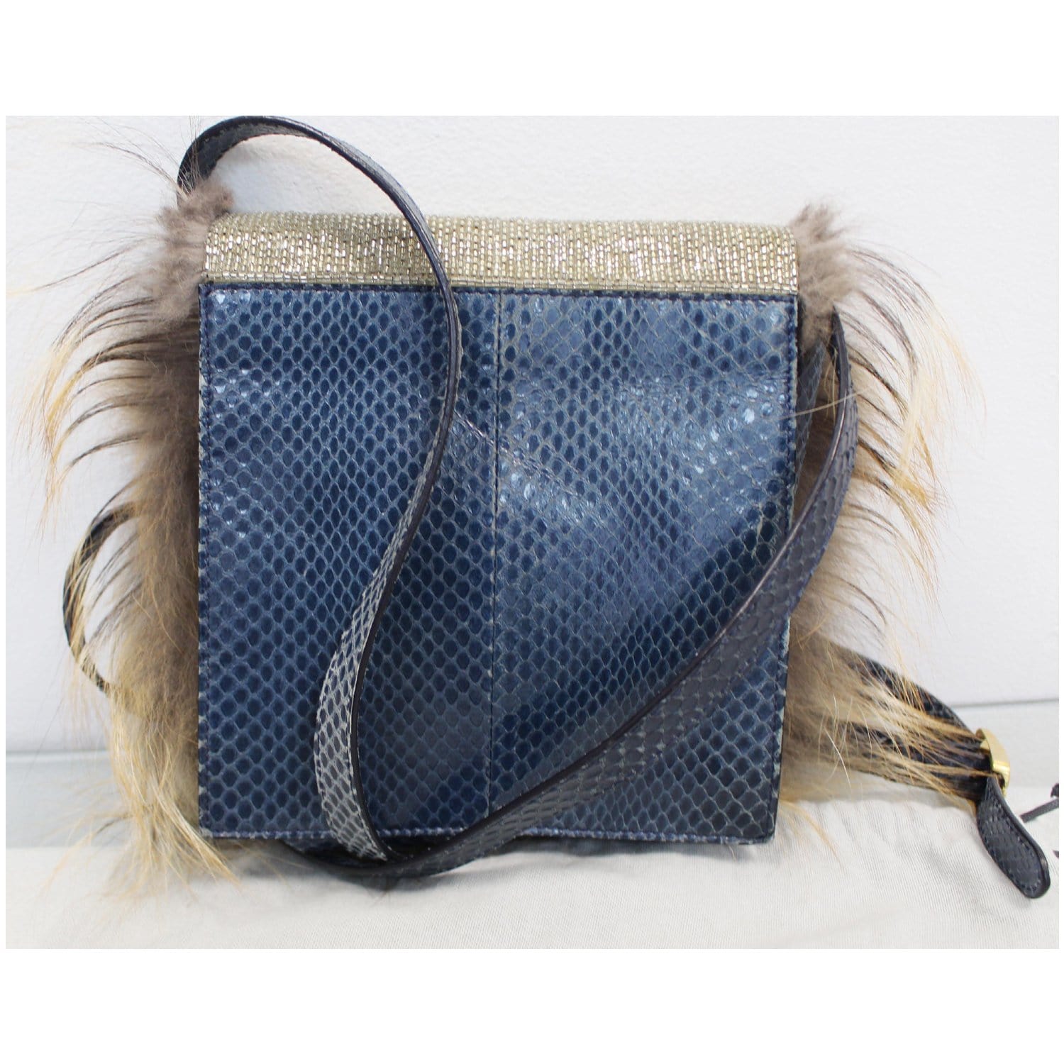 Chanel Shoulder Bag Multicolor Ostrich Feather - Silver Hardware