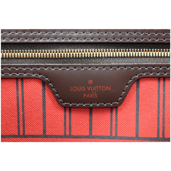 PARIS tag Lv Neverfull GM Damier Ebene Shoulder Bag