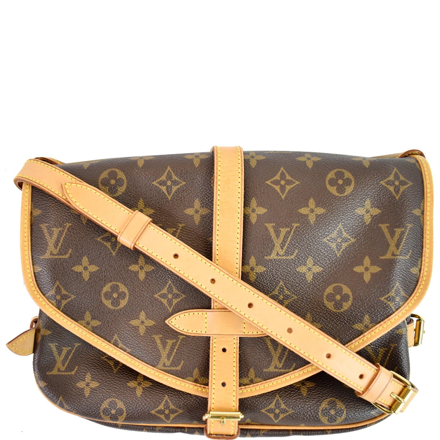 Louis+Vuitton+Saumur+Shoulder+Bag+30+Brown+Monogram+Canvas for