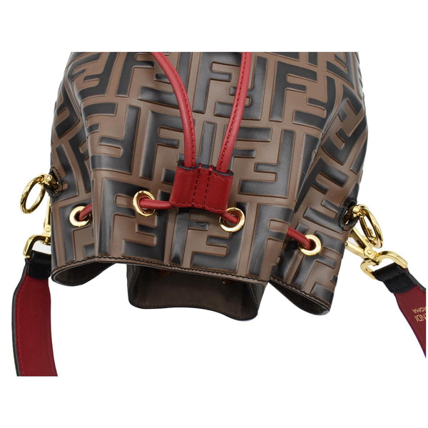 FENDI Mon Tresor Drawstring FF Canvas Bucket Bag Multicolor