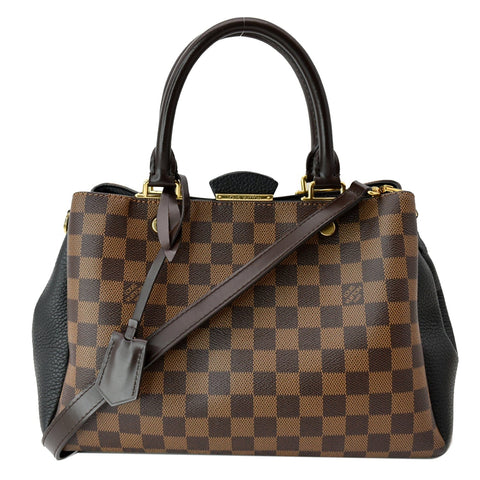 LOUIS VUITTON Brittany Damier Ebene Shoulder Bag Brown
