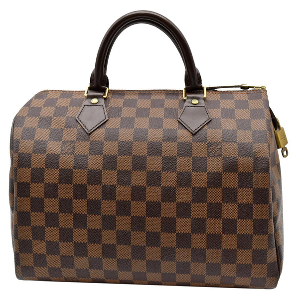 LOUIS VUITTON Speedy 30 Damier Ebene Satchel Bag Brown