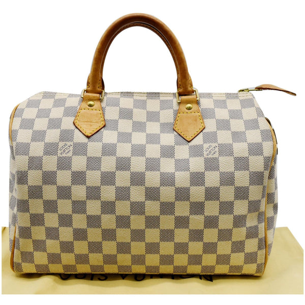 LOUIS VUITTON Speedy 30 Damier Azur Satchel Bag White - Sold