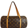 LOUIS VUITTON Papillon 30 Monogram Canvas Satchel Bag Brown