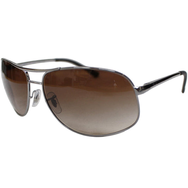 RAY-BAN RB3387 004/13 64 Sunglasses Gunmetal / Brown Gradient Lens
