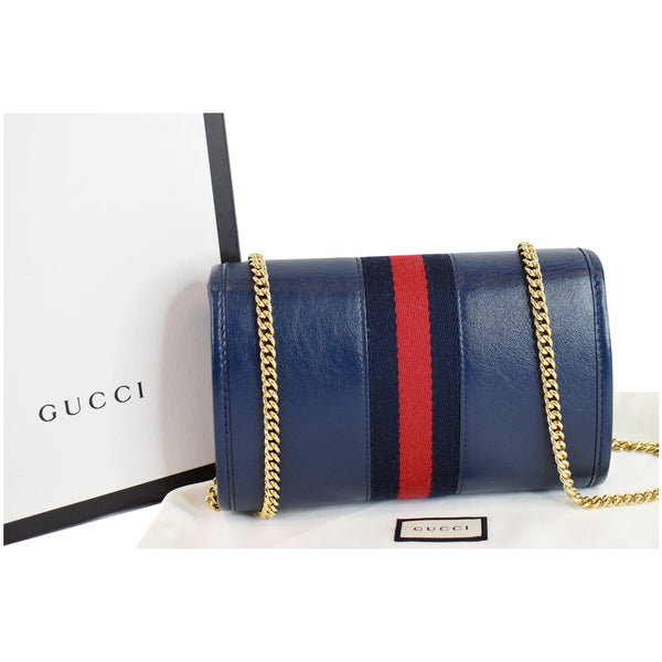 Gucci Rajah Mini Leather Chain bag color strip