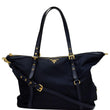 PRADA Tessuto Saffiano Nylon Tote Shoulder Bag Blue