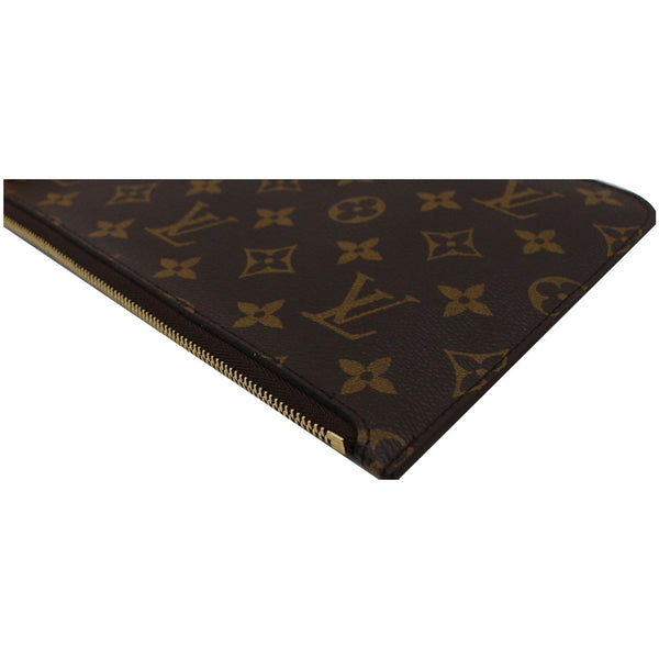 LOUIS VUITTON  Neverfull GM Monogram Canvas Pochette Wristlet Pouch Brown
