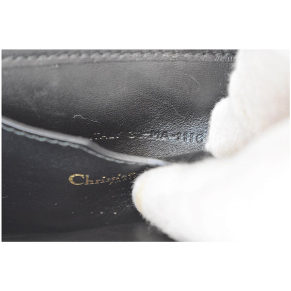 Christian Dior Bee Leather Pouch Clutch Wallet Black