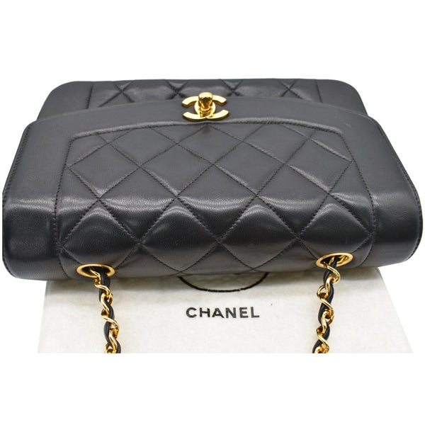 CHANEL Diana Flap Bag Quilted Leather Shoulder Bag Black