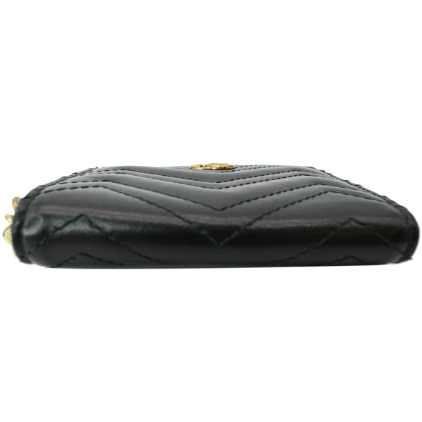 GUCCI Marmont GG Leather Card Case Wallet Black | DDH