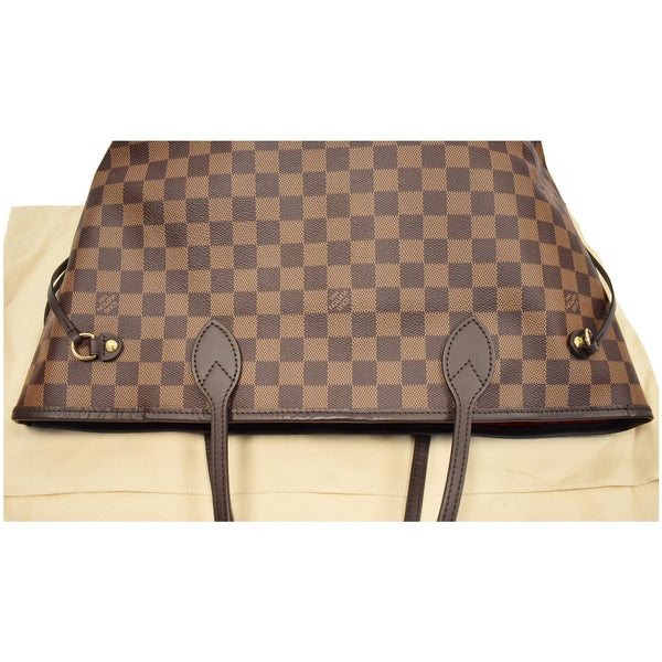 LOUIS VUITTON Neverfull MM Damier Ebene Shoulder Bag Brown