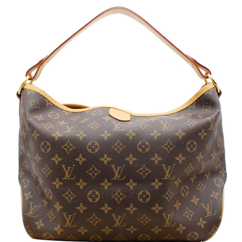 LOUIS VUITTON Delightful PM Monogram Canvas Shoulder Hobo Bag Brown