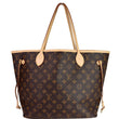 Louis Vuitton Neverfull MM Monogram Canvas Tote Bag - full elegant view