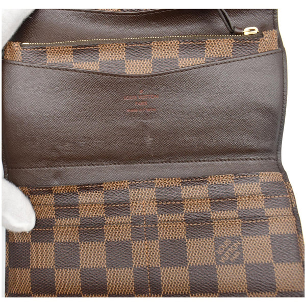 LOUIS VUITTON Josephine Damier Ebene Wallet Brown
