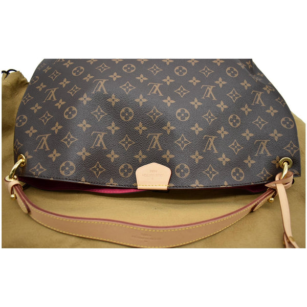 LOUIS VUITTON Graceful MM Monogram Canvas Shoulder Bag Brown