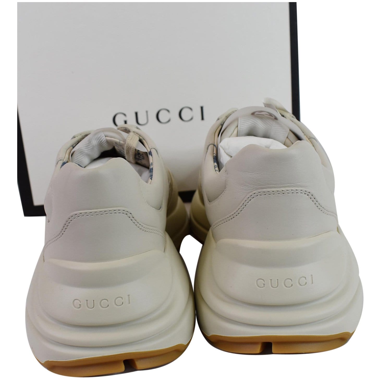Gucci Rhyton NY Yankees Leather Sneakers White 548638 US 7
