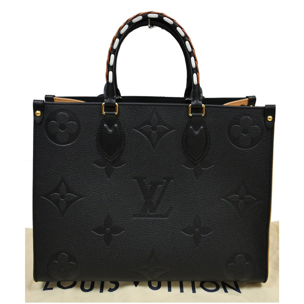 LOUIS VUITTON Onthego MM Wild At Heart Leather Shoulder Bag Black