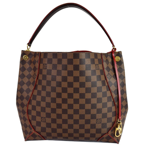 LOUIS VUITTON Caissa Damier Ebene Hobo Bag Brown