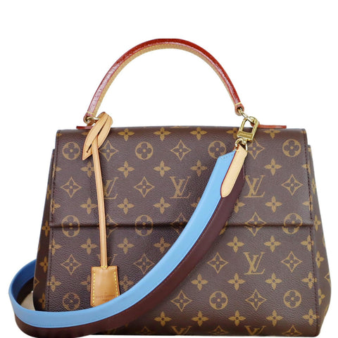 LOUIS VUITTON Cluny MM Monogram Canvas Shoulder Bag Brown