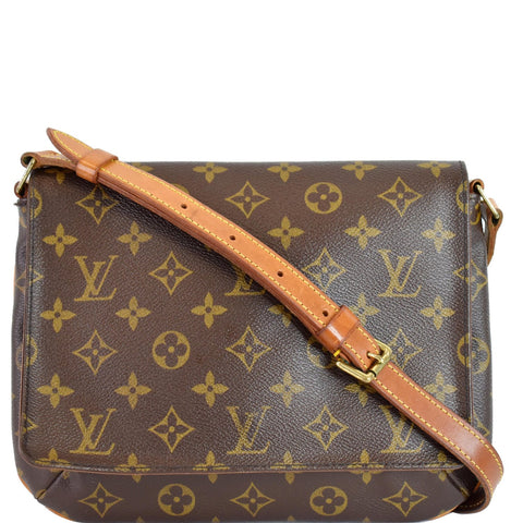 LOUIS VUITTON Musette Tango Monogram Canvas Shoulder Bag Brown