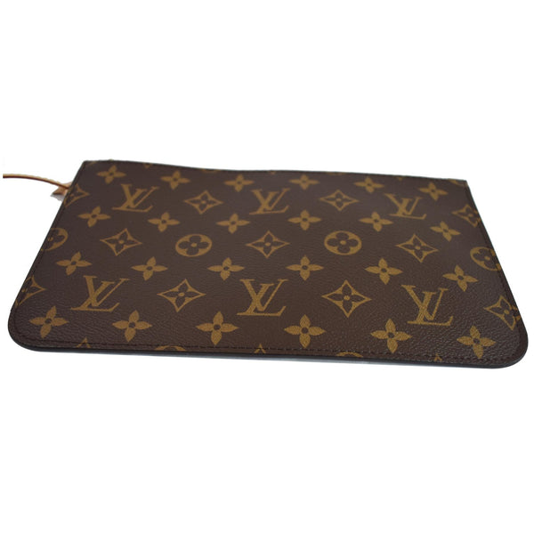 LOUIS VUITTON Pochette Wristlet Pouch Monogram Canvas Neverfull MM Brown