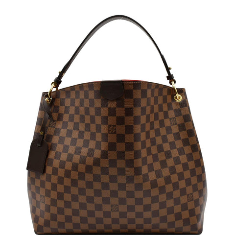 LOUIS VUITTON Graceful MM Damier Ebene Shoulder Bag Brown
