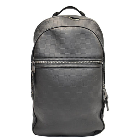 LOUIS VUITTON Michael Damier Infini Leather Backpack Bag Black