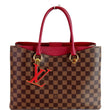 LOUIS VUITTON LV Riverside Damier Ebene Shoulder Bag Red