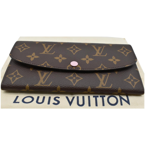 LOUIS VUITTON Emilie Monogram Canvas Wallet Rose Ballerine