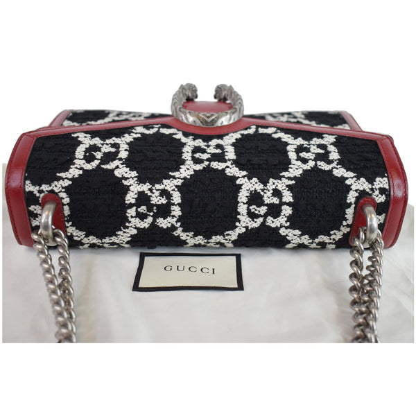 GUCCI Dionysus GG Tweed Small Shoulder Bag Cerise 400249