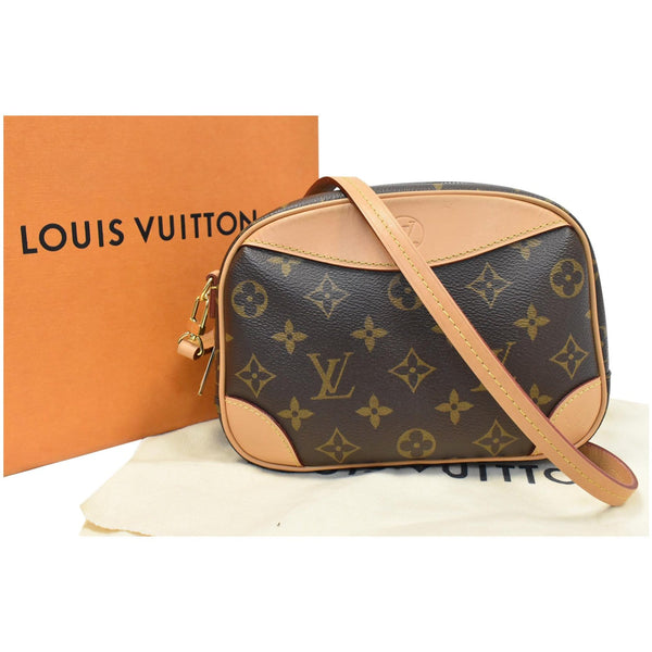 LOUIS VUITTON Deauville Mini Monogram Canvas Shoulder Bag Brown