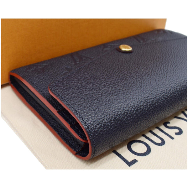 LOUIS VUITTON Sarah Monogram Empreinte Leather Wallet Blue