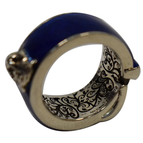 Gucci Tiger Head Ring Blue - inner preview | Dallas Designer Handbags