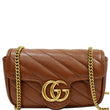 GUCCI GG Marmont Super Mini Matelasse Leather Crossbody Bag Brown 476433