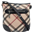 BURBERRY Dryden Small Supernova Check Patent Leather Crossbody Bag Black