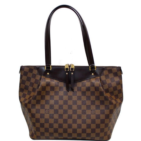 LOUIS VUITTON Westminster GM Damier Ebene Tote Shoulder Bag Brown