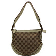GUCCI Pelham Small GG Canvas Studded Shoulder Bag Beige