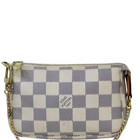 LOUIS VUITTON Damier Azur Mini Pochette Accessories Pouch