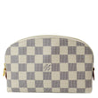 LOUIS VUITTON Damier Azur Cosmetic Pouch White