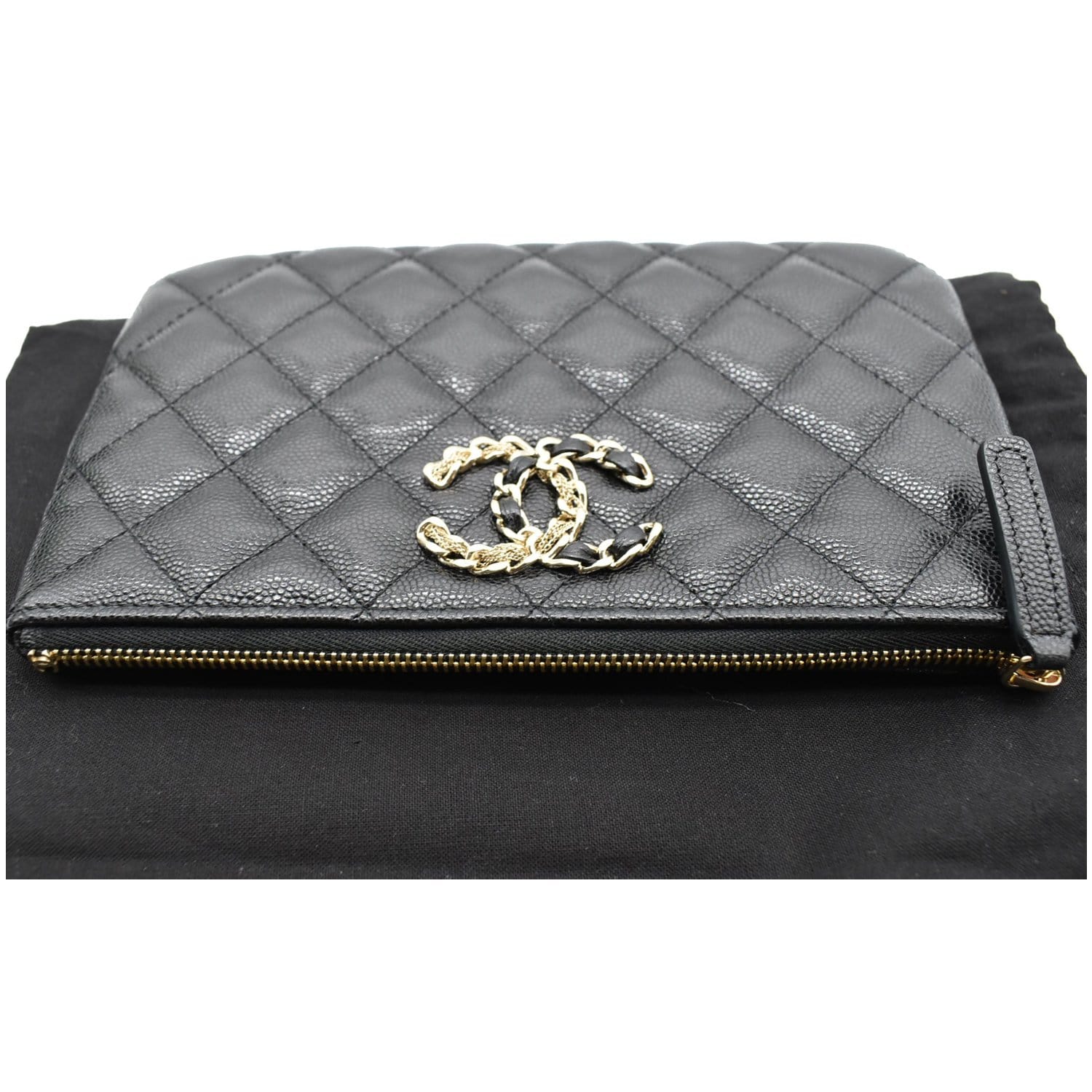 CHANEL, Bags, Chanel Black Quilted Lambskin Leather French Purse Wallet