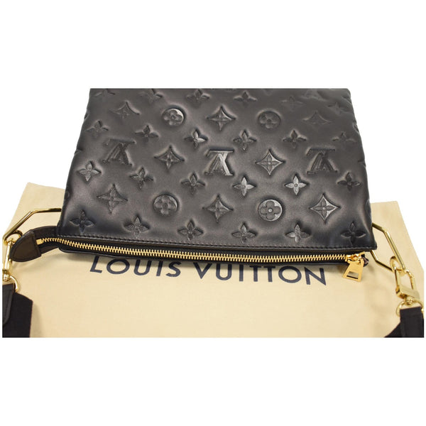 LOUIS VUITTON Coussin PM Monogram Embossed Shoulder Bag Black